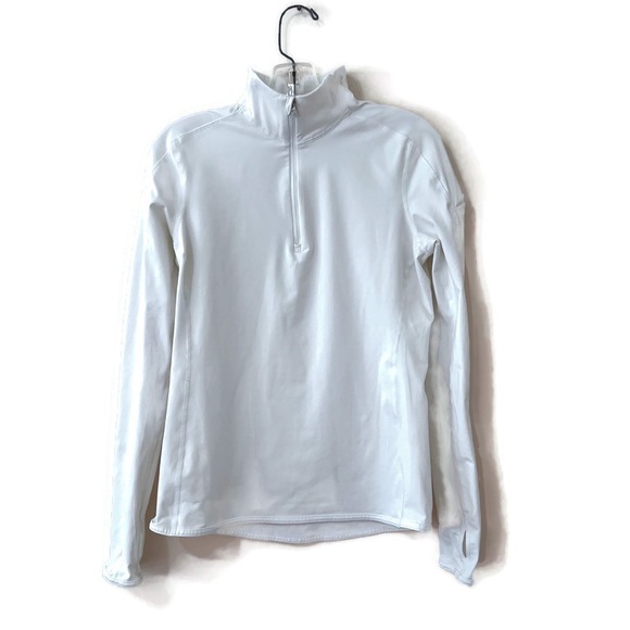 GAP FIT Sweatshirt Size S White Pullover Top Thumbhole Long Sleeves Run Gym - Picture 1 of 13